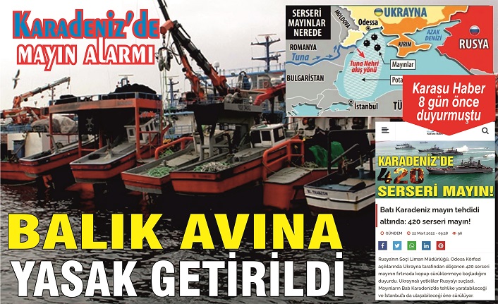 Karadeniz’de mayın alarmı: Balık avına yasak getirildi