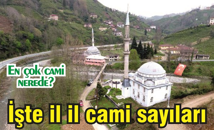 TÜİK rakamları açıkladı…  İşte Türkiye’de illere göre cami sayıları