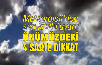 Meteoroloji'den sarı kodlu uyarı: Önümüzdeki 4 saate dikkat!