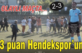 Olaylı maçta gülen taraf Hendekspor