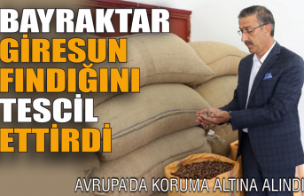 Bayraktar, Giresun fındığını tescil ettirdi... Türkiye'de AB tescilli ürün...