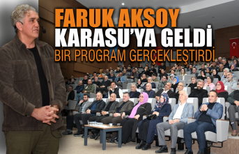 Faruk Aksoy Karasu'ya geldi, bir program gerçekleştirdi