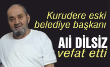 Eski Kurudere Belediyesi başkanı Ali Dilsiz vefat etti