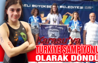 Aydan Demiröz Türkiye şampiyonu olarak Karasu’ya...